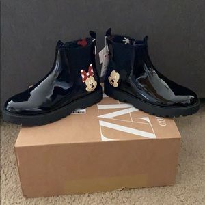 Zara Mickey Mouse Patent Leather Boots